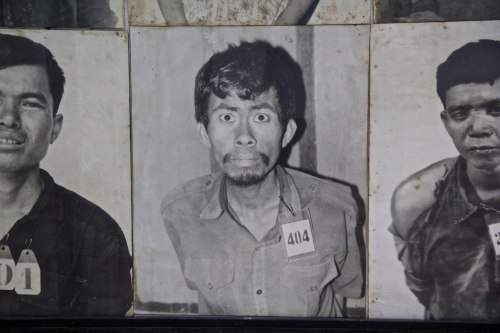 There were walls of pictures of people who were brought into S-21 and eventually killed, but the look on this man's face really stood out of the crowd to me.
