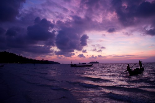 The first sunrise on Koh Rong was naturally the best one.  I woke up early every day but never came close to replicating this scene.