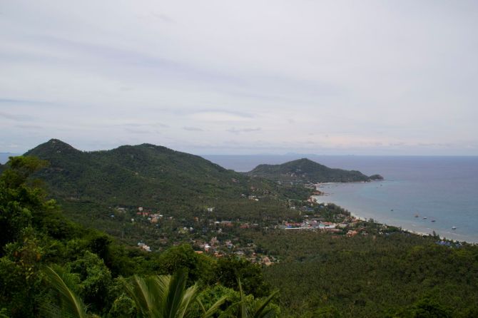 Top of the island from one of the peaks.  You basically have to ride a motorcycle straight up to get here.