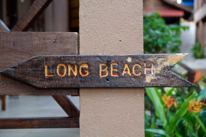 This was one of the two signs on the entire western part of the beach that tells you how to get to Long Beach.
